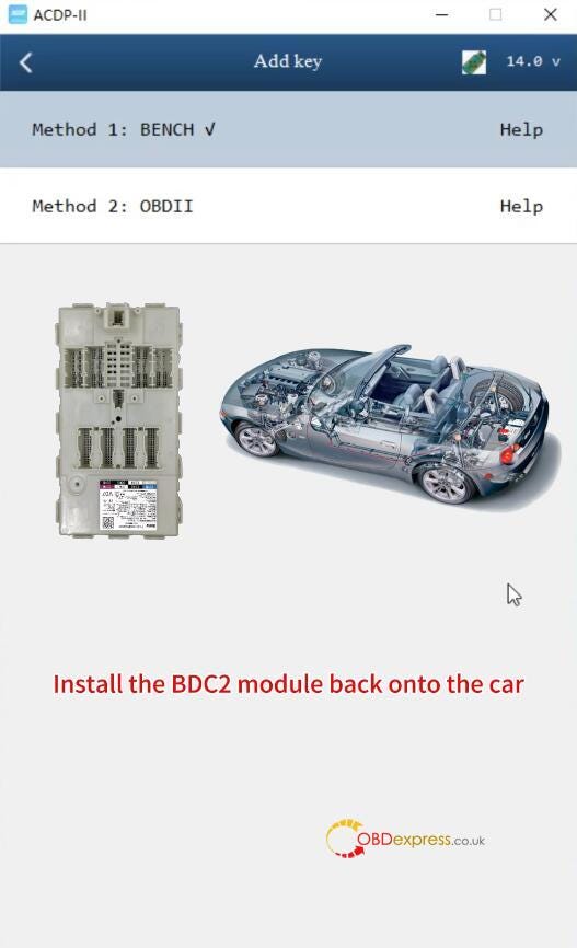 Yanhua ACDP and Module 38 Program BMW G Chassis BDC2 Key