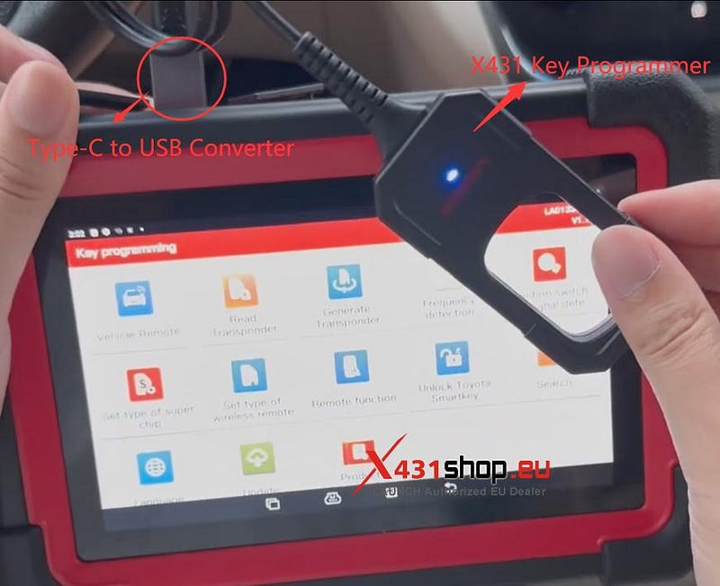 How to connect LAUNCH CRP919EBT and X431 Key Programmer