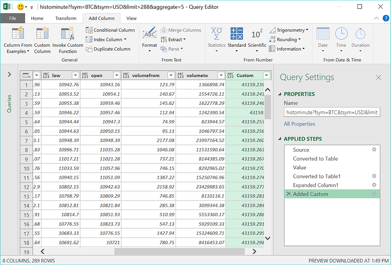 Adding a Custom Column to Excel Query Editor – Analytics, Cloud, EPM ...