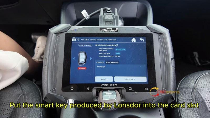 Lonsdor K518 Pro Add 2015 Hyundai IX35 ID46 Smart Key