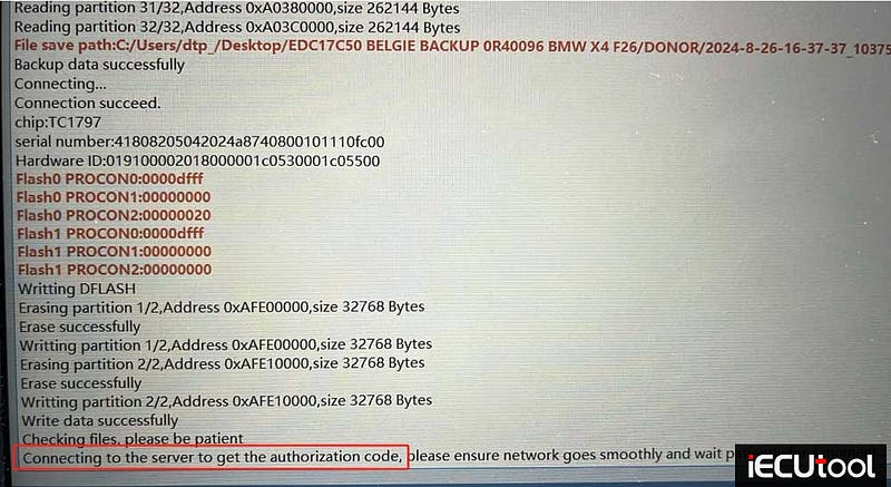 CG FC200 ECU Cloning Asks for Authorization Code