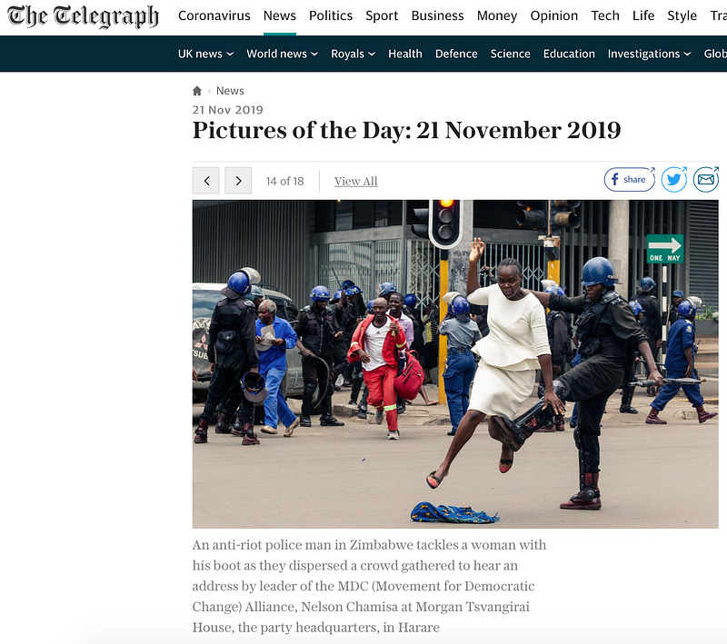 FALSE: These images of police brutality in Zimbabwe are not from 2020