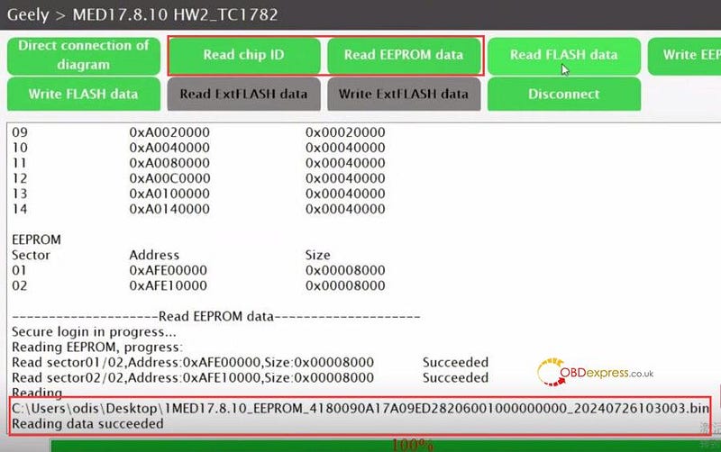 LAUNCH-X431 ECU Programmer Clone Geely Bosch MED17.8.10 on Bench