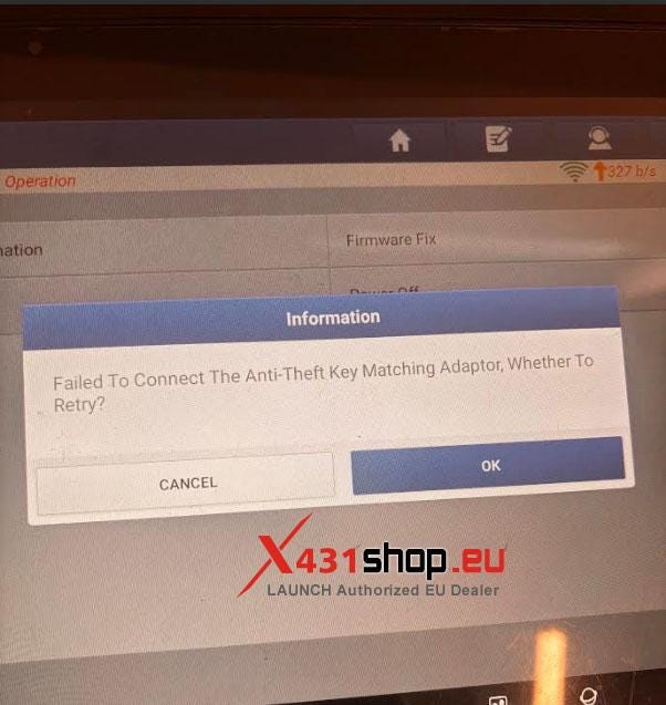 LAUNCH XPROG5とX431 PAD間の接続障害のトラブルシューティング