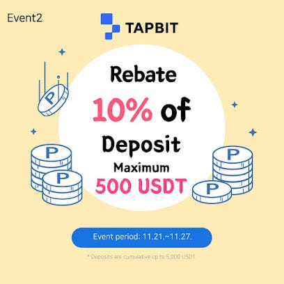 ٹیپ بٹ ایونٹس - 100usdt بونس / ڈپازٹ رقم کا 10% چھوٹ  واقعہ 1