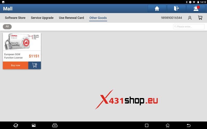 Launch European SGW Function License