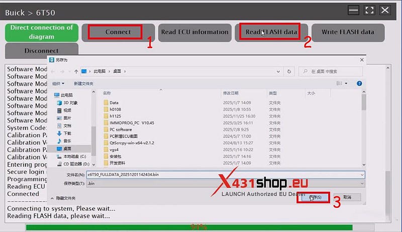 LAUNCH X431 ECU Tool Clone Bosch 6T50 TCU