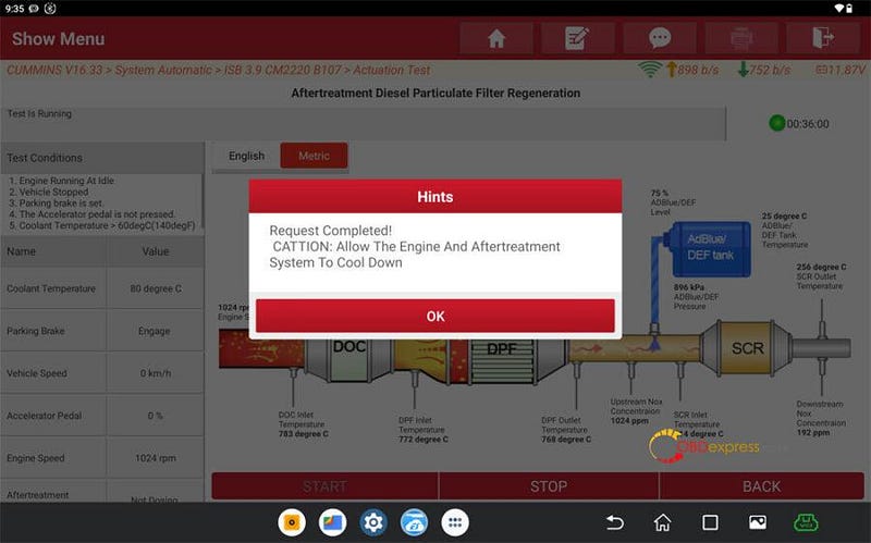 How to Use Launch X431 Graphical UI for DPF REGEN