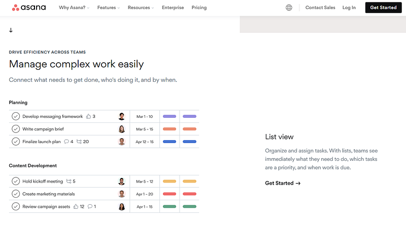 Asana website