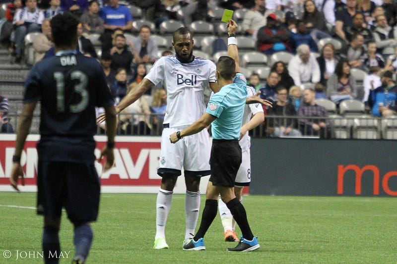 Waston with his 1st soft yellow card.