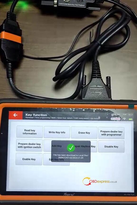 Xhorse Key Tool Plus Add CAS1 Mechanical Key with Godiag Test Platform