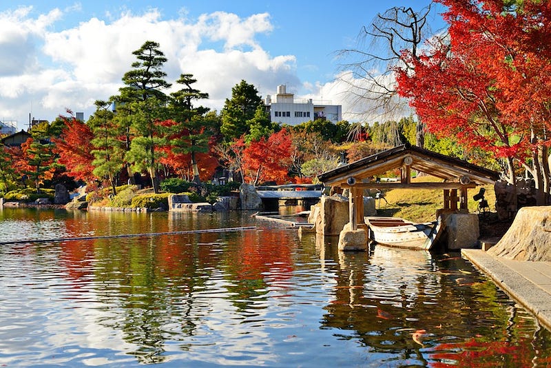Nagoya’s beautiful Tokugawa-en gardens in Aichi Prefecture during the autumn months