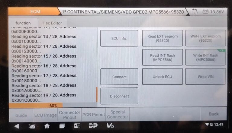OBDSTAR DC706 Clone Jeep GPEC2 ECM in Boot Mode
