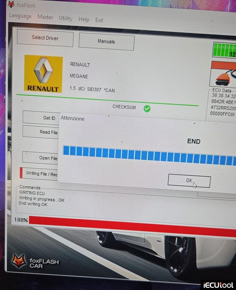 Flex Renault SID307 OBD Car Not Start Solution