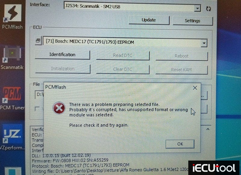 PCMTuner Error Problem Preparing Selected File Solution