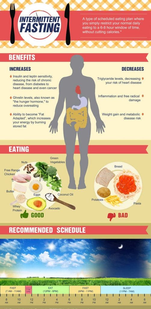 intermittent-fasting infographic for weight loss guide