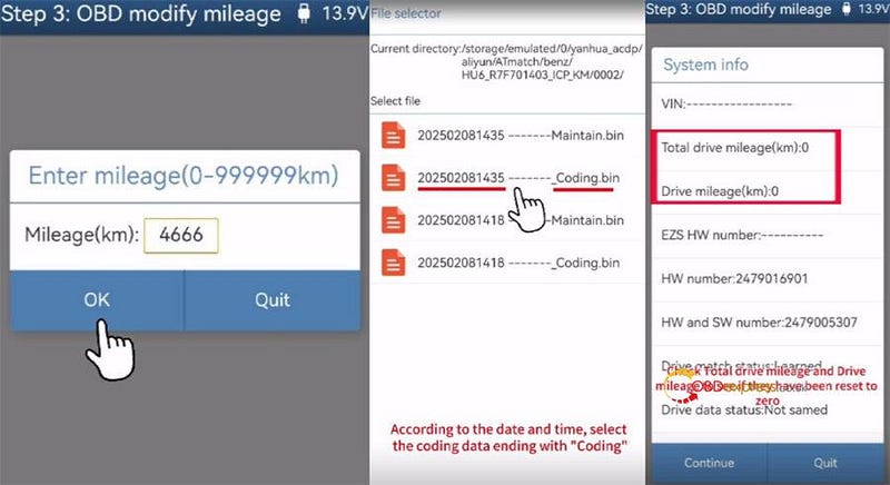 How to Reset MB HU6 (IC77) ODO Module Mileage by Yanhua ACDP2