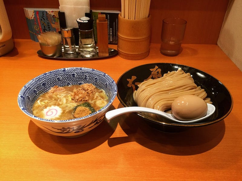 A bowl of tsukemen at Tokyo Ramen Street’s Rokurinsha
