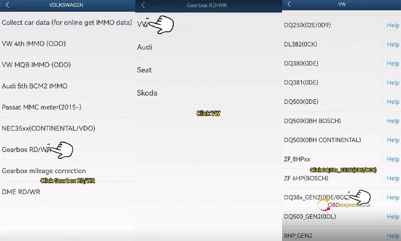 VW DQ38x_GEN2 Gearbox Read Write by Yanhua Module 45