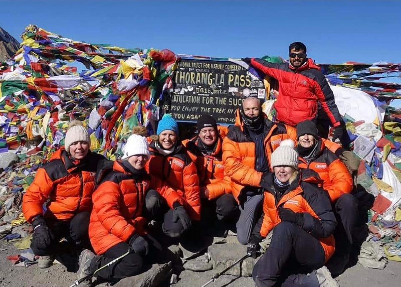 Thorang-La Pass with the Group of Happy Mountain