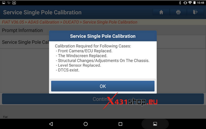 LAUNCH-X431_Fiat ADAS Front Camera Calibration Guide