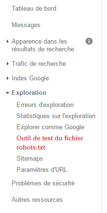 Outils Webmaster Google