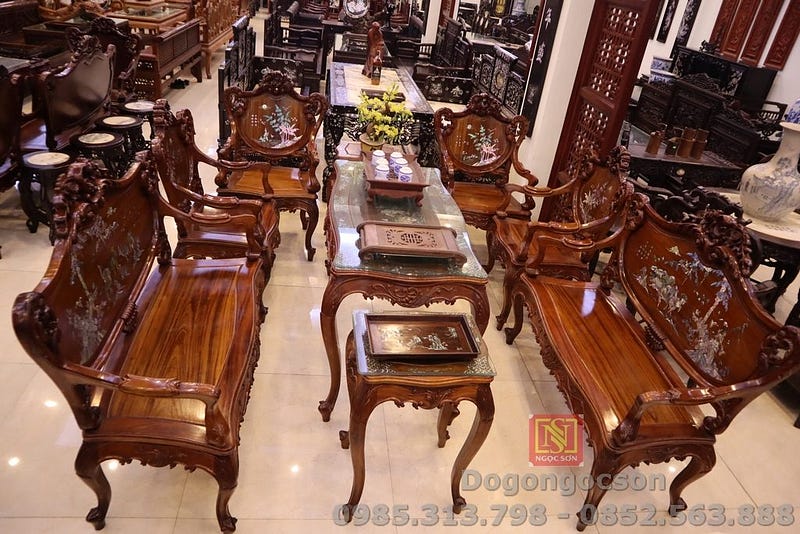 bộ bàn ghế louis