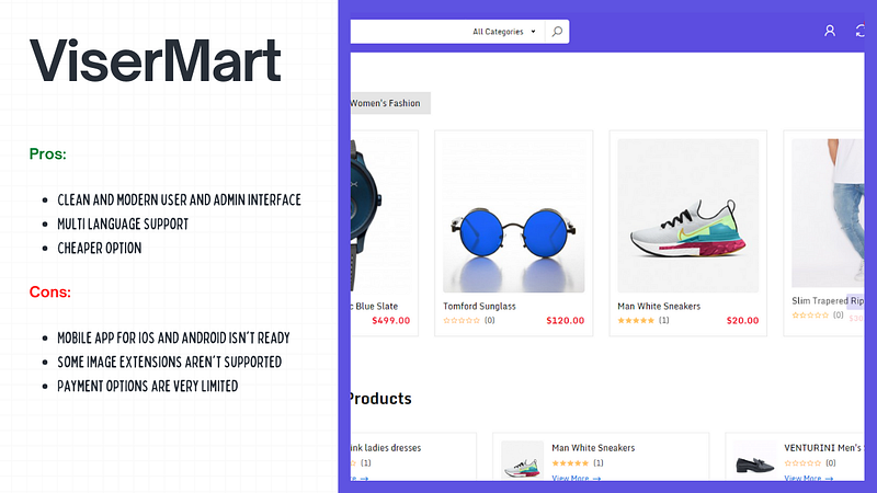 ViserMart- eCommerce shopping platform