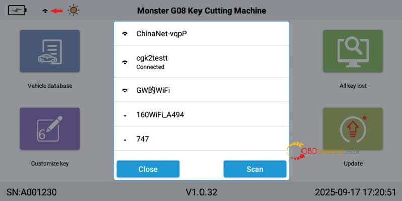 CGDI MONSTER G08 キャリブレーションおよびソフトウェアアップデートガイド