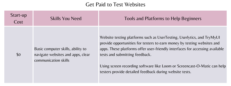 Get Paid to Test Websites