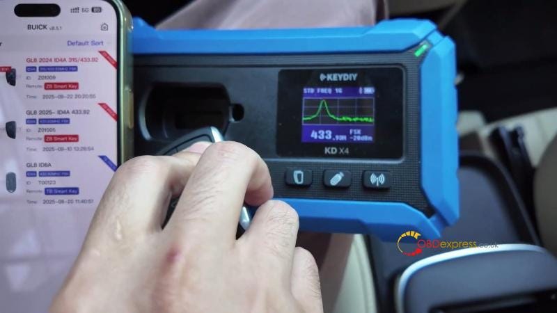 KEYDIY KD-X4 DOIPアダプターを使って2025年式ビュイックGL8のスマートキーを追加する方法