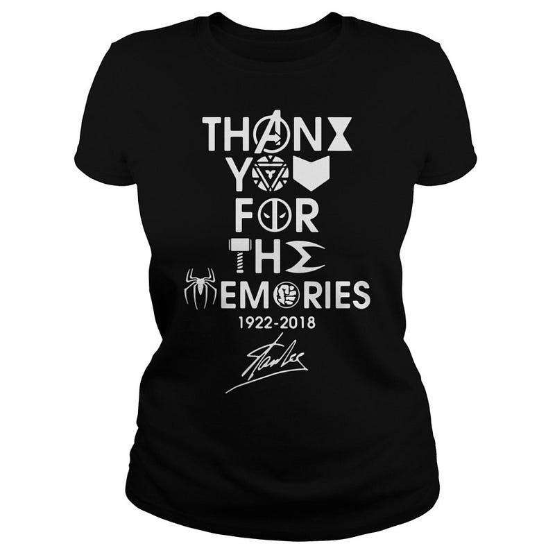 Thank You For The Memories 1922 2018 Stan Lee Shirt