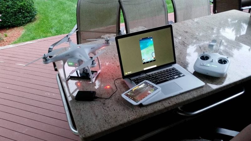 This Guy Used a #Drone to Try to Catch Pokémon  #ar