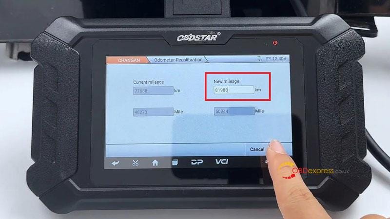 OBDSTAR ODO Master Calibrate CHANGAN UNI-V Cluster Mileage