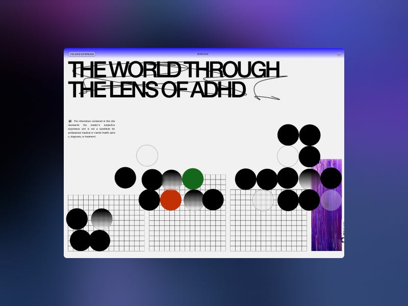 The ADHD Experience — Experimental Web Design