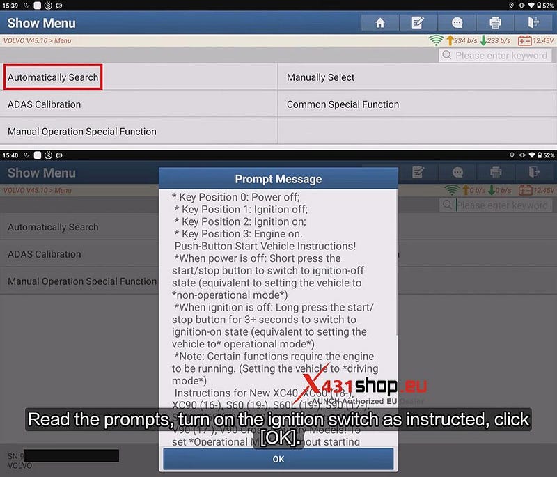 LAUNCH X431 PAD Reset VOLVO XC40 After TCAM Backup Battery Change
