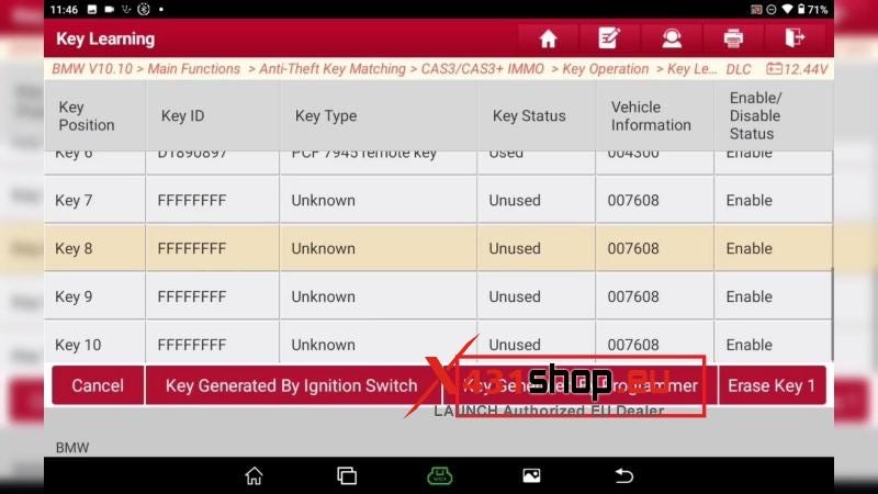 LAUNCH X431 IMMO Elite Guide_Adding a New BMW CAS3 Key