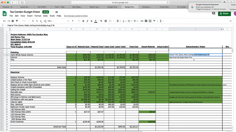 Microsoft Excel is highly useful as a basic planning and controlling tool