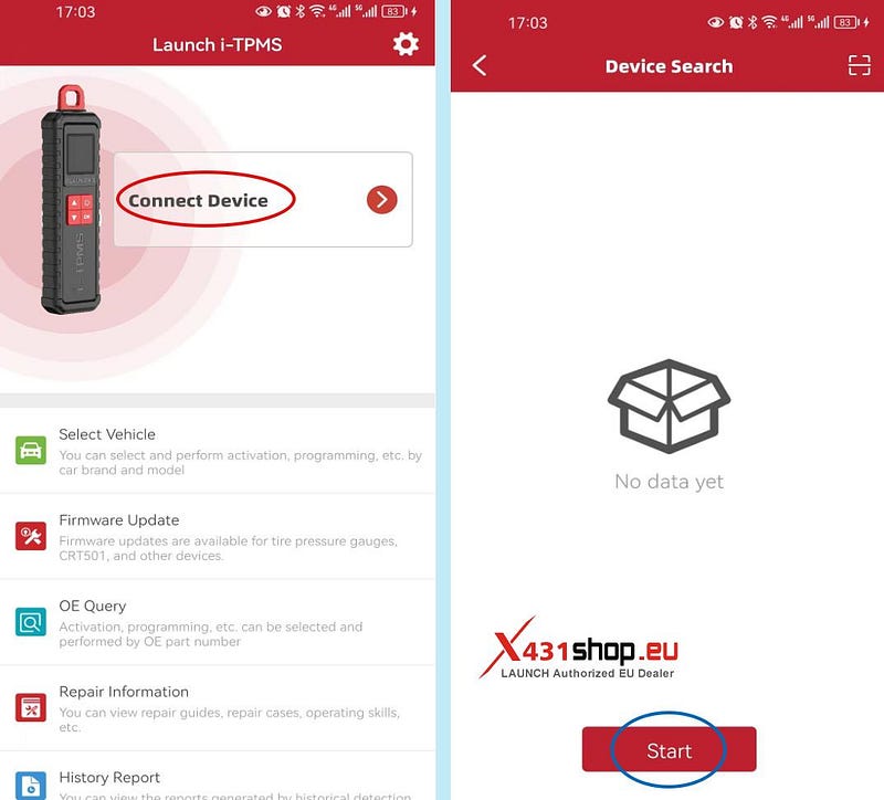 How to connect LAUNCH i-TPMS to the mobile phone APP