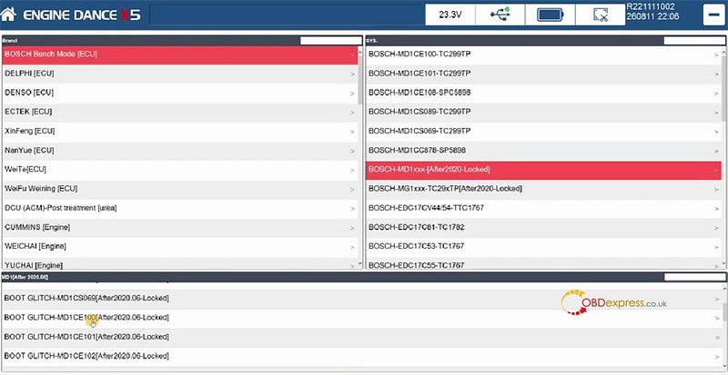 EngineDance X5 Unlock 2020+ Bosch MD1CE100 MD1CS003 ECUs