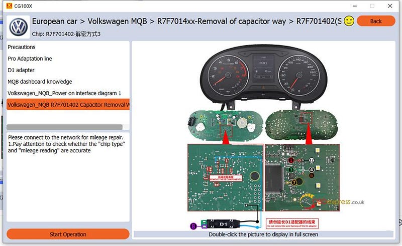 CG100X VW MQB RH850 R7F7014xx 5A and 5C Cluster اضافه شد