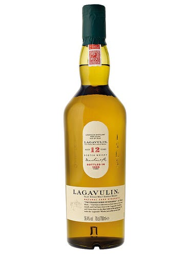 Lagavulin 12 yo 56.4% 2008 by la maison du whisky, art the bottle inside out.