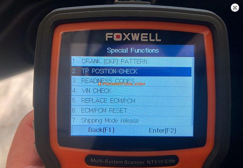 Honda Accord Civic throttle body relearn with Foxwell NT510 Elite