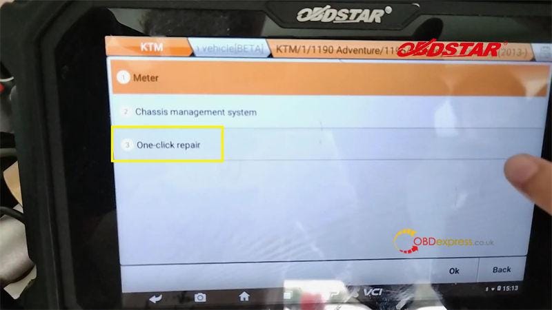 OBDSTAR MS80 2014 KTM 1190 Odometer Recalibration