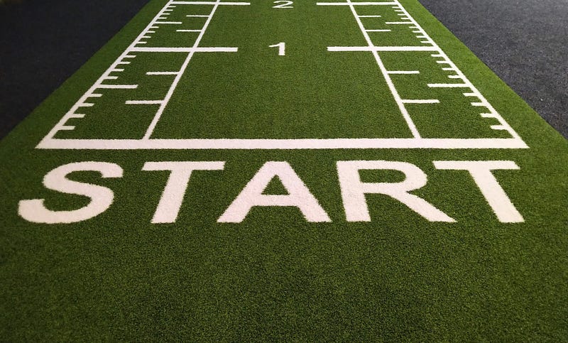 Start written on astroturf.