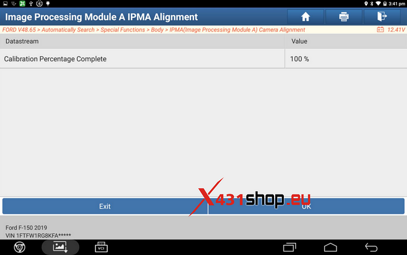 LAUNCH X431_Ford Vehicle Lane Departure Warning System Camera Calibration