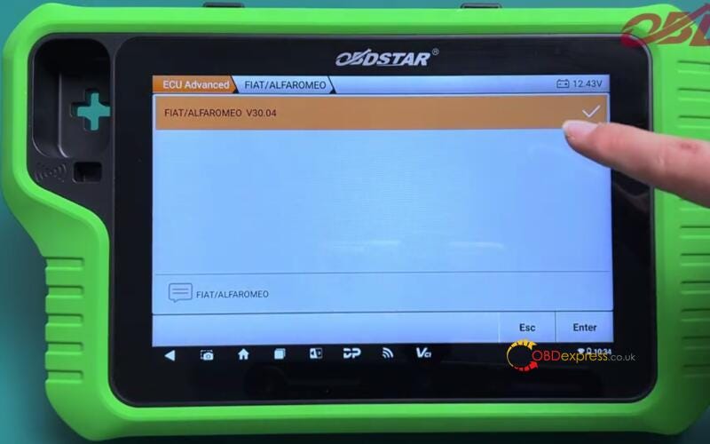 Unlock ALFAROMEO STELVIO ECU with OBDSTAR X300 Classic G3