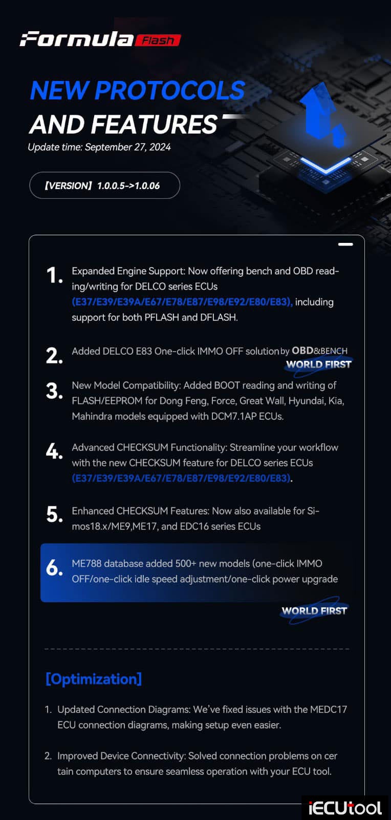 FormulaFlash 1.0.0.6 Adds Delco E83 IMMO OFF and DCM7.1AP