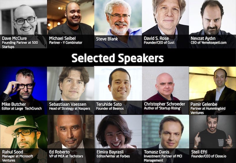 Selected Speakers for Startup Istanbul 2016