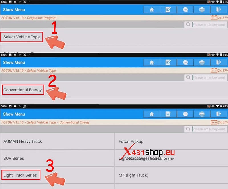 LAUNCH X431 V+(PRO3) HD_Cutout Cylinder Test on Foton Pilot